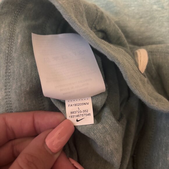 VTG Nike Women’s Size Large Mint Green "JUST DO IT" Capri Jogger Sweatpants SOFT - Picture 8 of 11